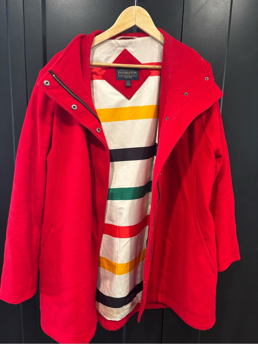 Pendleton Red Pea Coat